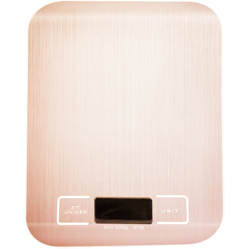 

Bascula de alimentos, Bascula de cocina digital, Bascula de pantalla LCD, Precision de 1 g,Oro rosa, 5 kg