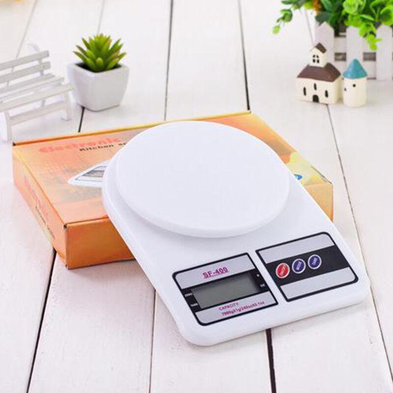 

Bascula de cocina digital para alimentos Bascula multifuncion Mide en gramos y onzas para cocinar y hornear, blanco