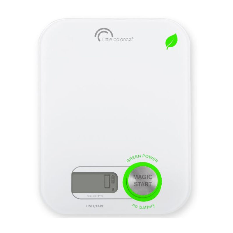 Báscula de cocina electrónica 5kg - 1g blanca - 8198 - little balance -