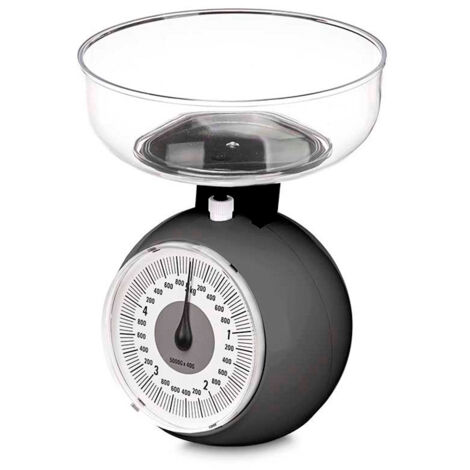 Báscula de cocina para pesar hasta 5kg con recipiente transparente de 1100ml de capacidad