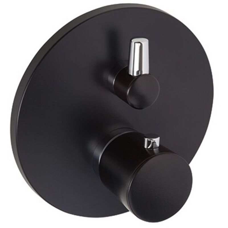 

Kludi - Báscula de ducha empotrada termostática, cromo negro mate