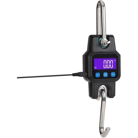 Báscula de grúa, Báscula de grúa de alta resistencia de 300KG/ 600LB, báscula colgante electrónica Digital, báscula de gancho Industrial recargable, interruptor de unidad,Múltiples funciones