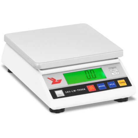 Báscula de precisión LCD SBS-LW-7500A, precisión de 0,1 g a 7500 g