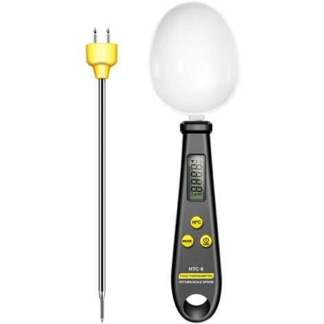 Báscula digital con cuchara, cuchara medidora electrónica, báscula de alta precisión para alimentos y café para la cocina doméstica, capacidad de 500/0,1 g, con pantalla LCD.