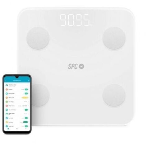 Báscula Digital de Baño SPC ATENEA FIT 3 Blanco Cristal Templado 180 kg 150 kg 1,5 Kg