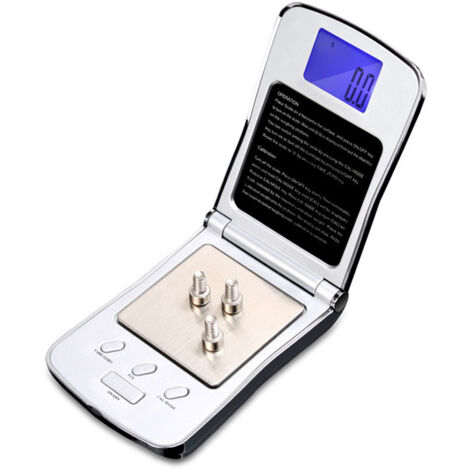 Báscula digital de precisión electrónica portátil, mini báscula para pesar oro, tapa abatible, regalo