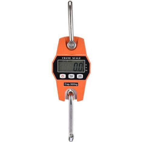 Báscula electrónica de 300 kg con gancho para colgar, dinamómetro, LCD, báscula industrial de pesaje con gancho, 300 kg/600 lb