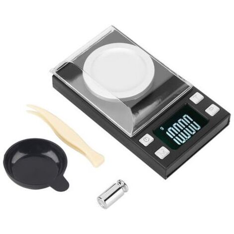 Báscula electrónica digital portátil de alta precisión, 0,001 g, LCD, mini báscula para pastillas de oro, 20 g/0,001 g
