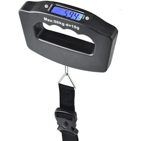 Báscula electrónica portátil para equipaje de hasta 50 kg con retroiluminación (correa tipo 2, 1 unidad)