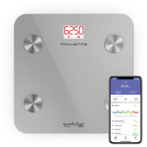 Báscula Inteligente Rowenta BR9600 Rojo Plateado Metal 160 kg (1 unidad)