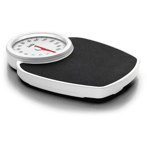 BÁSCULA MECANICA COLOR BLANCO Y NEGRO PESO MÁX. 160KG
