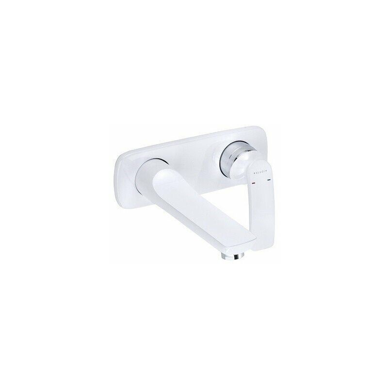 

Báscula para lavabo de pared con 2 orificios 185 mm cromo blanco