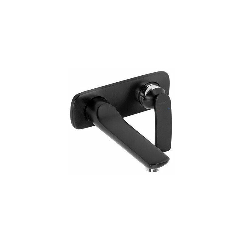 

Báscula para lavabo de pared empotrada con 2 orificios, 180 mm, cromo negro mate