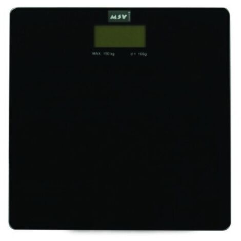 Báscula peso de vidrio negro MSV