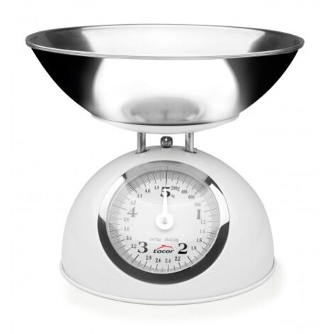BASCULA RETRO WHITE 5 KG BOL INOX - LACOR