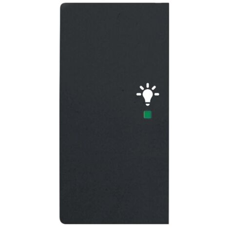 Bascule double avec symbole ’’lumière’’ gauche noir mat