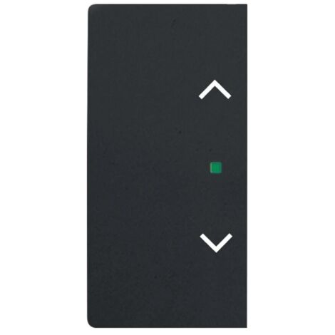Bascule double avec symbole ’’store’’ gauche/droite noir mat