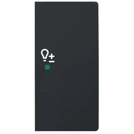Bascule double avec symbole ’’Variateur’’ à droit e noir mat