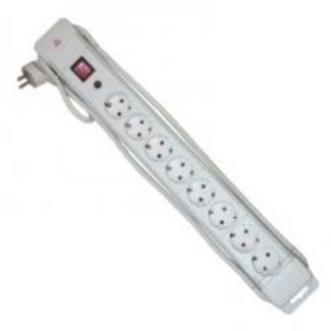 Base 10 tomas con protector de sobrecargas y sobretensiones Blanca Electro DH 36.260/B