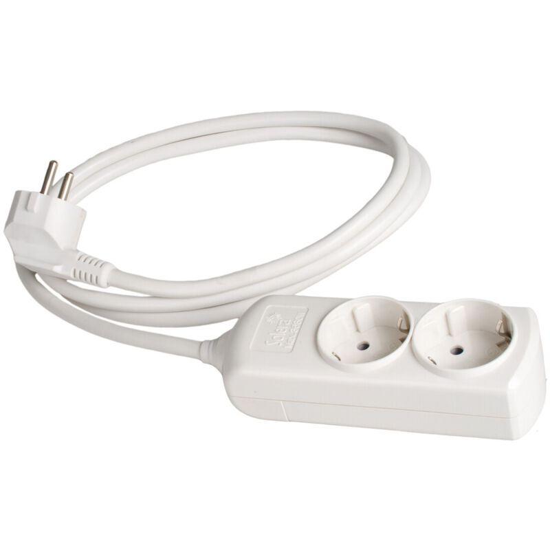 

Base múltiple marfil 2 tomas 1,5m. 250V 16A 3x1,5mm2 (Solera 8012)