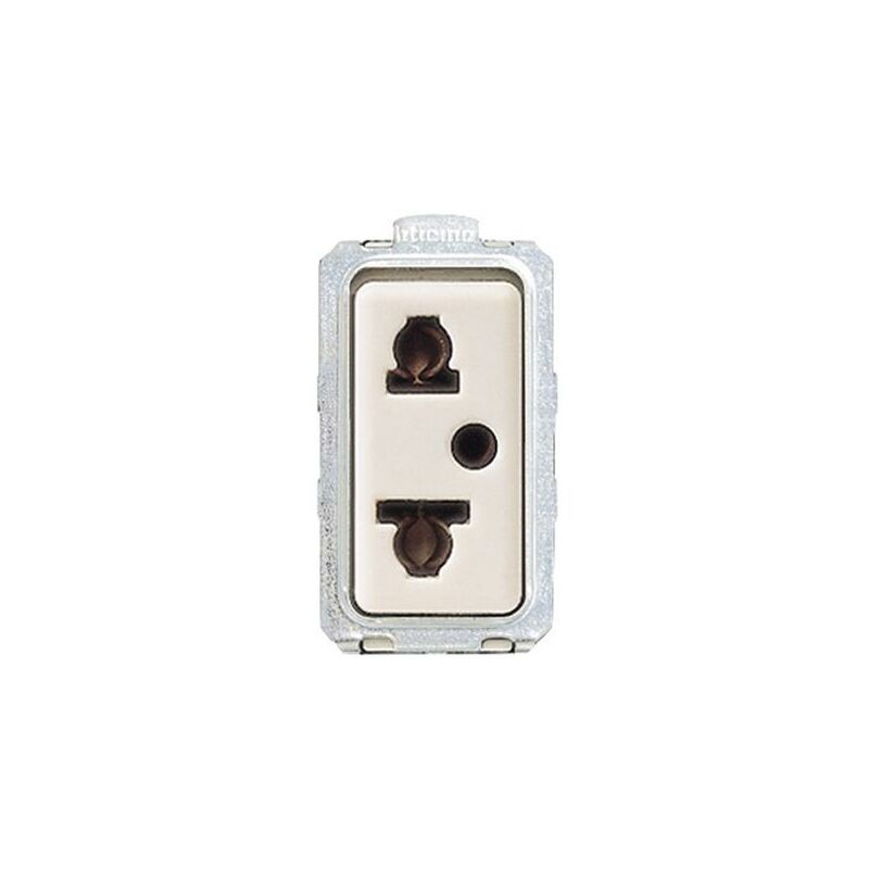 

Base 2P+T euroamericana marfil 15A 127/230V (Bticino Magic 5026N)
