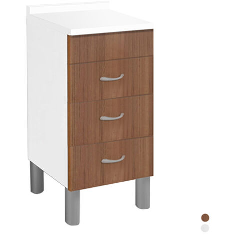 Base 3 cassetti 40x50 cm. 40 x 50 bianco