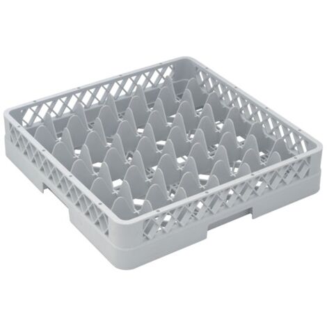 Base 36 Compartiments 500 x 500 x 100mm - Casier de Lavage pour verres - Gris - Matériel CHR Pro