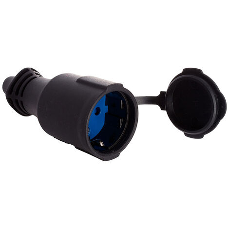 Base A Air En Caoutchouc Avec Couvercle 16a 250v T/tl Ip44 4.8mm Noir Solera 5707c - Solera