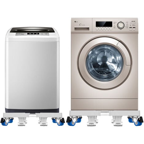 Support à double hausse pour la machine à laver en acier avec des tiroirs  blancs