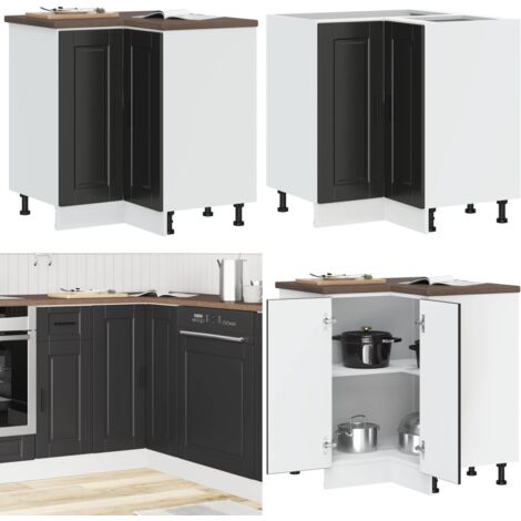 Base ad Angolo Cucina Porto Nero in Legno Multistrato - Base cucina - Archiviazione cucina