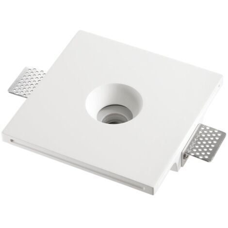 "Base ad incasso in gesso verniciabile per faro collezione TUBEX 18x18x4 cm.."