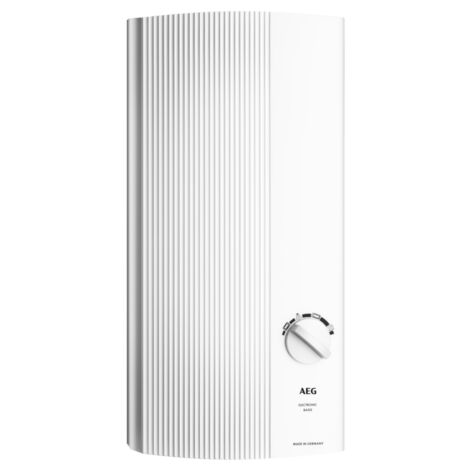 Base AEG DDLE Durchlauferhitzer 222390 blanc , 18/21/24/kW, 400 V, électronique