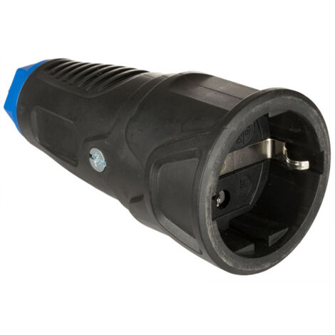 Base aerea de caucho 16a 250v t/tl ip20 4,8mm negra. solera 17