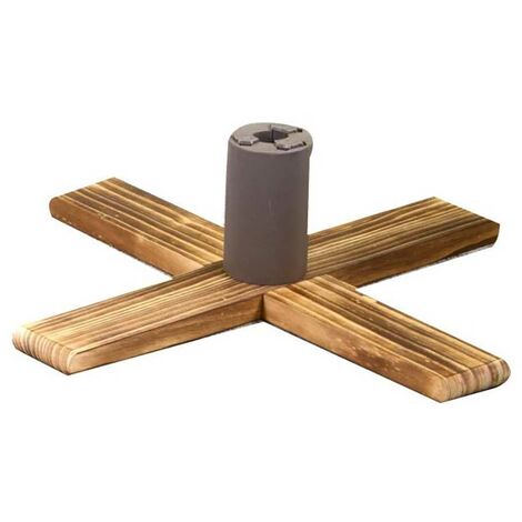 Base albero legno regolabile naturale quadro 3 misure cm54x54h16