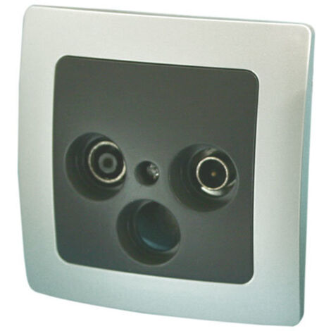 Base antena TV 75O + radio empotrable de color plata/gris 36.535/A/PG 8430552137633