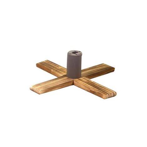 Base árbol madera natural regulable cuadrada 3 medidas cm54x54h16