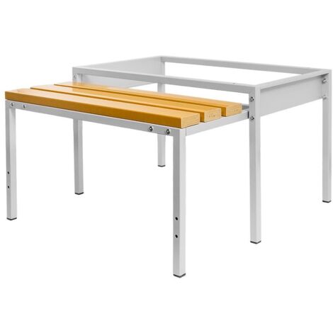 Base avec banc extensible en WPC pour armoire OHS Mega-M J-80 L-80 cm P-80 cm H-43 cm vissée N