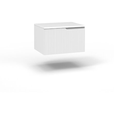 Base avec top 1 tiroir ZIP blanc mat