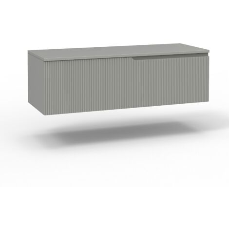 Base avec top 1 tiroir ZIP gris mat