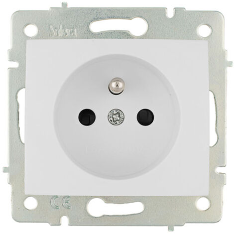 Base bipolar t/t 16a 250v con toma francesa serie europa solera erp60f