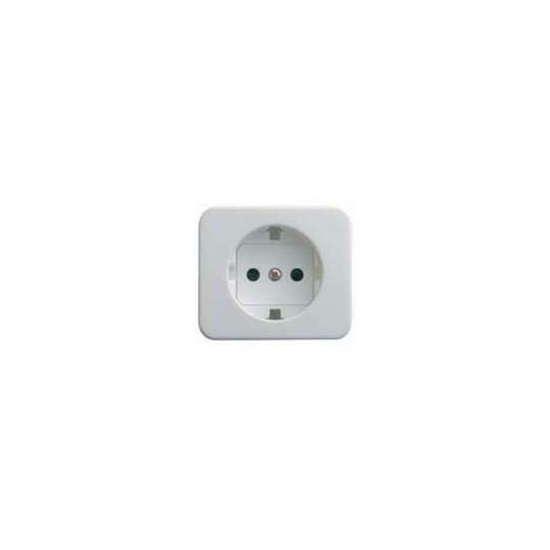 

Tapa base enchufe 2 polos toma tierra blanco Simon 75