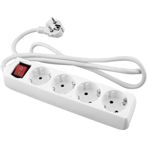 BASE BLANCA ONLEX T/T INTERRUPTOR CABLE 1,5 MTS 4 TOMAS