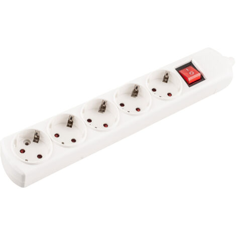 BASE BLANCA ONLEX T/T INTERRUPTOR SIN CABLE 5 TOMAS