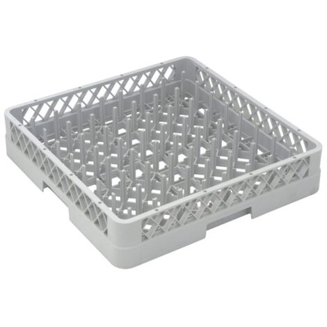 Base Casier de Lavage pour Assiettes 500 x 500 x 100mm - Gris - Matériel CHR Pro