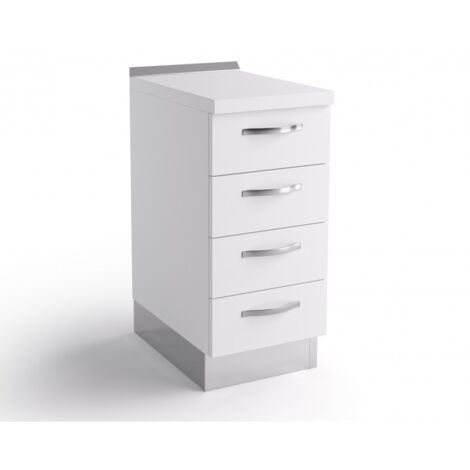 Base cassettiera cucina 40x60xH84 cm in legno Bianco opaco Bianco