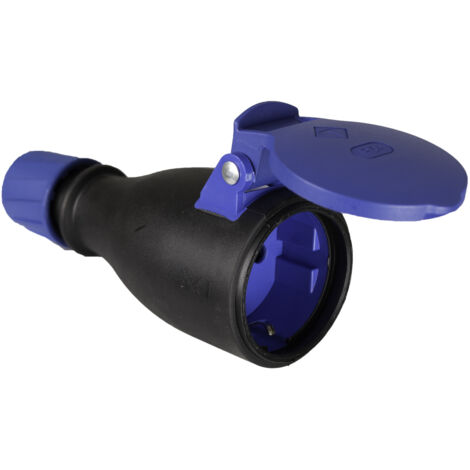 Base Caucho Con Tapa 16A 250V IP54 4,8mm Negra Solera