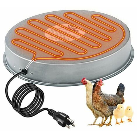 Base chauffante pour abreuvoir à volaille, plaque chauffante pour abreuvoir à volaille, base chauffante métallique pour le dégivrage en hiver, accessoires pour outils de poulailler