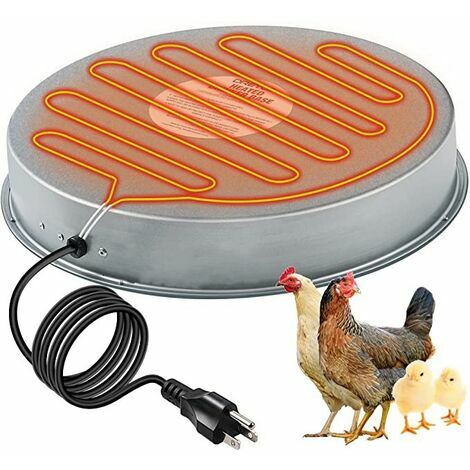 Base chauffante pour abreuvoir à volaille, plaque chauffante pour abreuvoir à volaille, base chauffante métallique pour le dégivrage en hiver, accessoires pour outils de poulailler