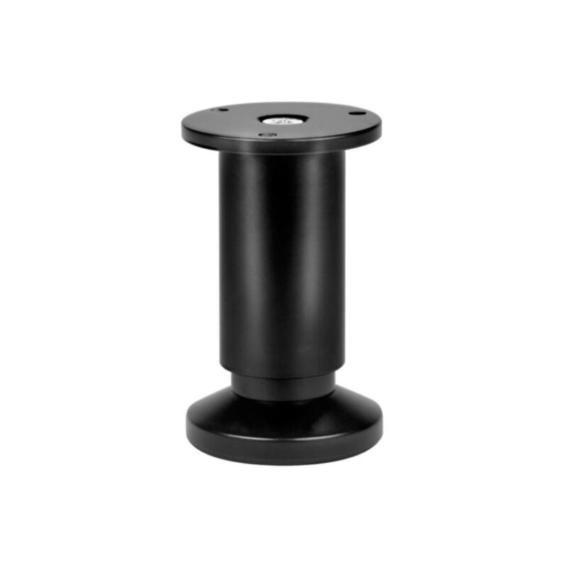 Image of Base cilindrica a vite in alluminio nero opaco, piastra d. 38 mm H.100 mm Cime