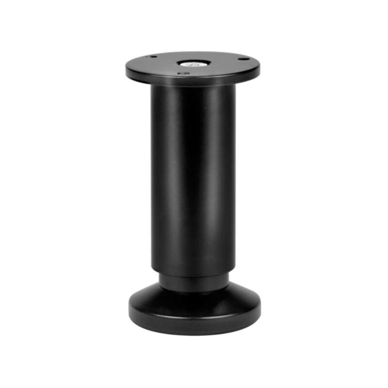 Image of Base cilindrica a vite in alluminio nero opaco, piastra d. 38 mm H.120 mm Cime